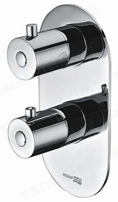 Встраиваемый смеситель для ванны WasserKraft Berkel 4800 4833 T с термостатом, хром