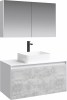Комплект мебели Aqwella 5 stars Mobi 100 белый, бетон светлый