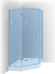 Пятиугольный душевой уголок Riho Scandic Wall W-301