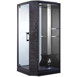 Душевая кабина Orans SR-89101LS Black 100x100 с хамамом и гидромассажем