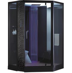 Душевая кабина Orans SR-89106S Black 130x130 с хамамом и гидромассажем