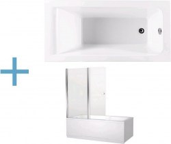 Акриловая ванна Aquanet Bright 145x70 (+шторка)