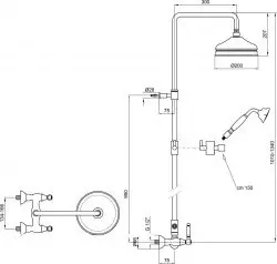 Душевая стойка Webert Dorian DO760405065