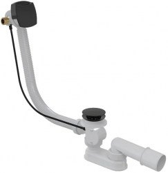 Слив-перелив AlcaPlast A564BLACK с изливом