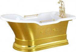Ванна Migliore Impero 180x87 26351 из искусственного камня, отдельностоящая на подиуме