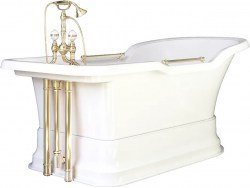 Ванна Migliore Impero 180x87 25510 из искусственного камня, отдельностоящая на подиуме