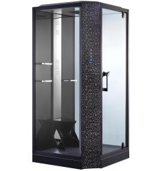 Душевая кабина Orans SR-89101RS Black 100x100 с хамамом и гидромассажем