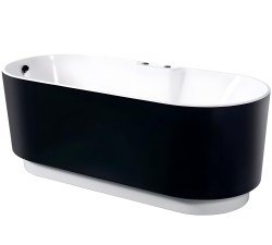 Акриловая ванна Orans BT-NL601-FTSI Black 175x75, отдельностоящая с аэромассажем