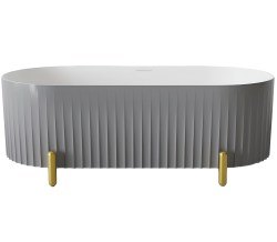 Акриловая ванна Black & White SB310 Grey 170x78, отдельностоящая в сером цвете