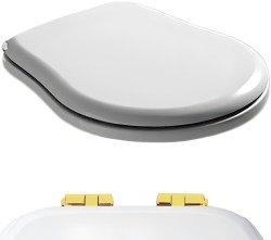 Сидение для унитаза Kerasan Retro 109101, фурнитура золото