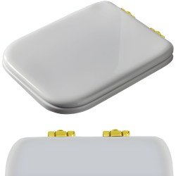 Сидение для унитаза Kerasan Waldorf 418701, фурнитура золото