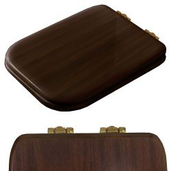 Сидение для унитаза Kerasan Waldorf 418640, фурнитура бронза