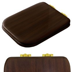 Сидение для унитаза Kerasan Waldorf 418740, фурнитура золото