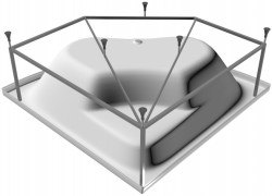 Каркас с ножками для ванны Vayer Kaliope 150х150