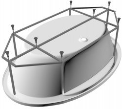 Каркас с ножками для ванны Vayer Opal 180х120