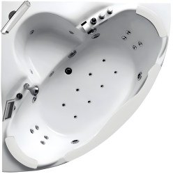 Акриловая ванна Gemy G9025 II O 155x155 с аэро и гидромассажем
