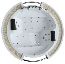 Акриловая ванна Gemy G9060 O 210x210 с аэромассажем и гидромассажем