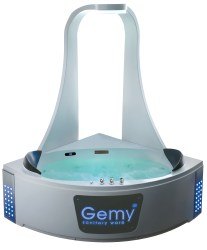 Акриловая ванна Gemy G9069 K 150x150 с аэромассажем и гидромассажем