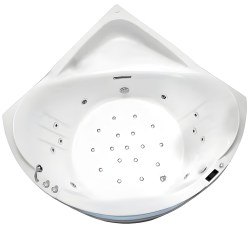 Акриловая ванна Gemy G9247 K 165x165 с аэромассажем и гидромассажем