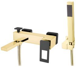 Смеситель для ванны с душем Boheme Q 143-GB, золото