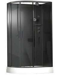 Душевая кабина Timo Premium Ilma-902 R B Black 120x80 с верхним душем