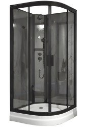 Душевая кабина Timo Premium Ilma-901 B Black 100x100 с верхним душем