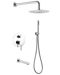 Душевая система Abber Emotion AF8817 с изливом, хром