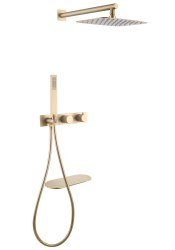 Душевая система Abber Rund AF8750G, матовое золото