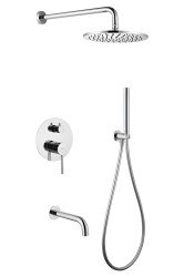 Душевая система Abber Wasser Kreis AF8117 с изливом, хром