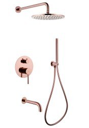 Душевая система Abber Wasser Kreis AF8117RG с изливом, розовое золото