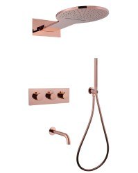 Душевая система Abber Wasser Kreis AF8150RG с изливом, розовое золото