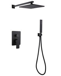 Душевая система Abber Weiss Insel AF8018B, черная матовая