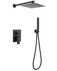 Душевая система Abber Weiss Daheim AF8219B, черная матовая