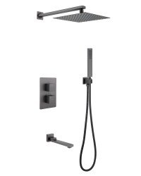 Душевая система Abber Weiss Daheim AF8250NG с изливом, никель