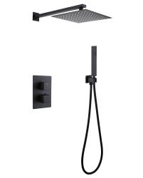 Душевая система Abber Weiss Daheim AF8251B, черная матовая
