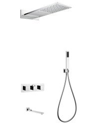 Душевая система Abber Weiss Daheim AF8253 с изливом, хром