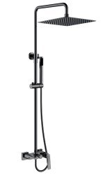 Душевая система Boheme Venturo 378-SGM с изливом, оружейная сталь