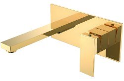 Смеситель для раковины Boheme Qubic 475-G, золото