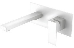 Смеситель для раковины Boheme Qubic 475-MW, белый матовый