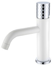 Смеситель для раковины Boheme Stick 121-WCR, белый матовый