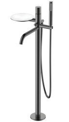 Напольный смеситель для ванны Boheme Stick 129-GM, оружейная сталь