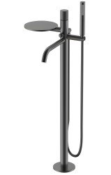 Напольный смеситель для ванны Boheme Stick 129-GM.4, оружейная сталь