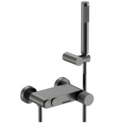 Смеситель для ванны с душем Boheme Stick 123-GM.3, оружейная сталь