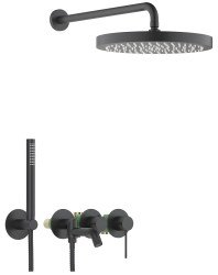Душевая система Timo Saona SX-2348/03SM с изливом, черная матовая