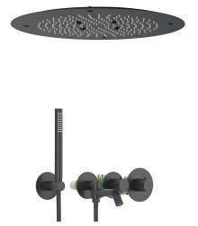 Душевая система Timo Saona SX-2358/03SM с изливом, черная матовая