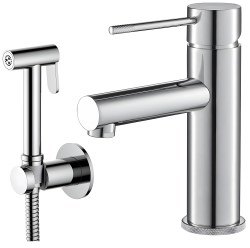 Смеситель для раковины Timo Saona 2360/00G с гигиеническим душем, хром