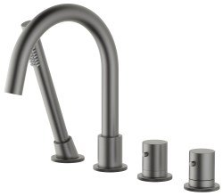 Смеситель на борт ванны Timo Saona 2330/18Y с душем, черное золото