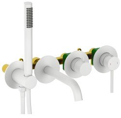 Смеситель для ванны Timo Saona 2314/16YSM с душем, белый матовый