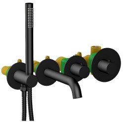 Смеситель для ванны Timo Saona 2324/03YSM с душем, черный матовый