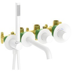 Смеситель для ванны Timo Saona 2324/16YSM с душем, белый матовый